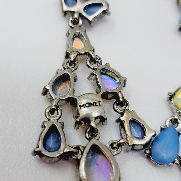 Vintage Monet Iridescent Chandelier Earrings - Picture 5 of 7
